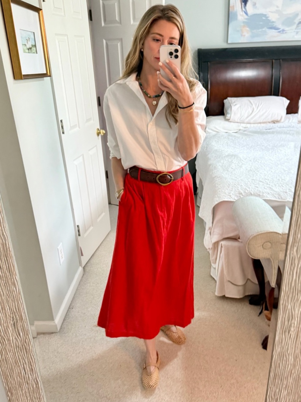 a new day Bright Red Maxi Skirt